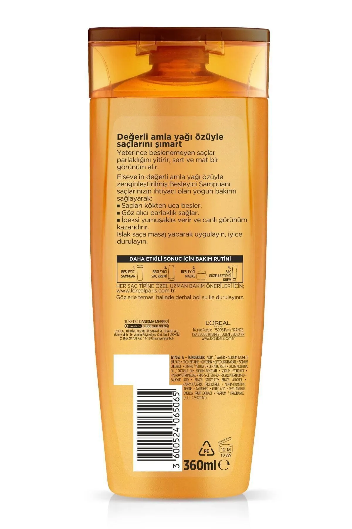 L'Oreal Paris Elseve Mucizevi Yağ 360ml Şampuan / 065294