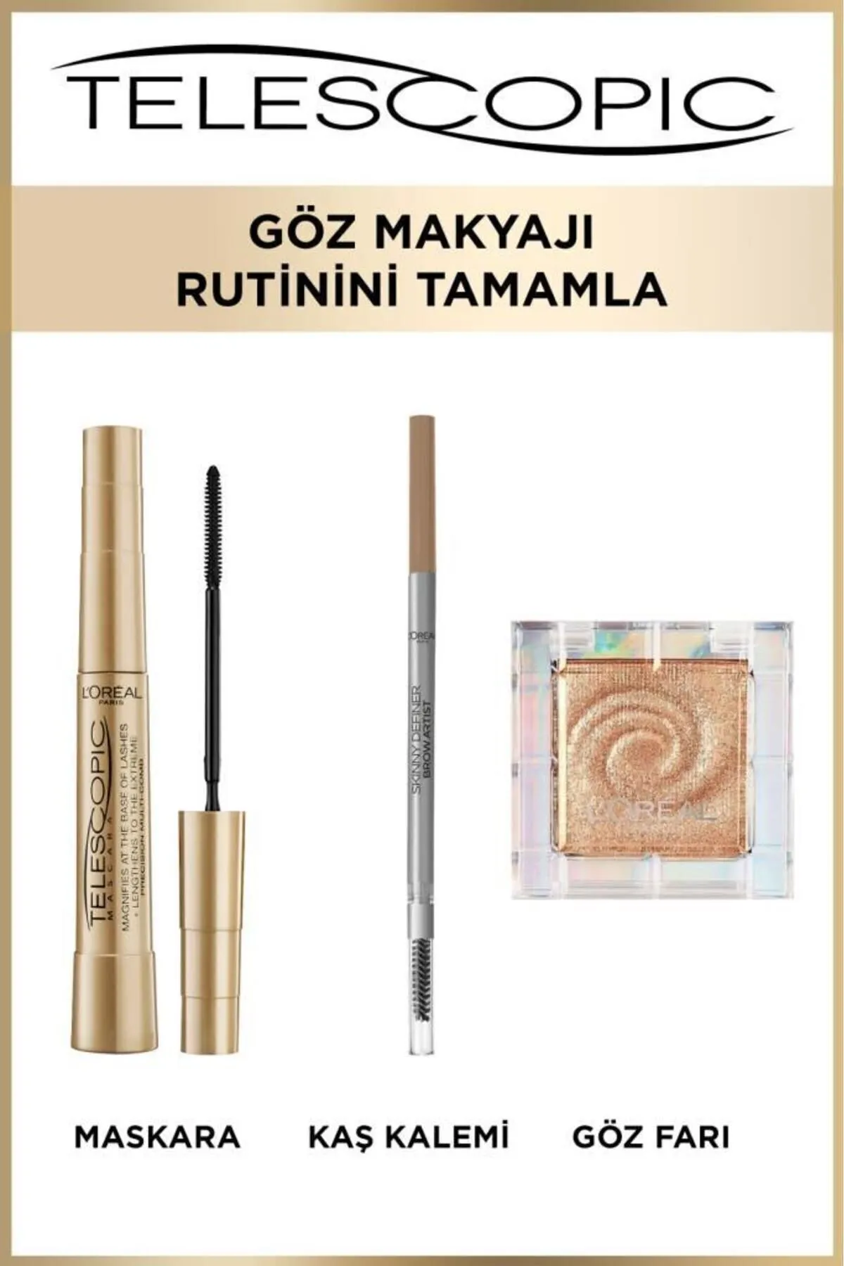 L'Oreal Paris Gold Teleskobik Maskara / 881799 L'Oreal Paris Gold Teleskobik Maskara / 881799