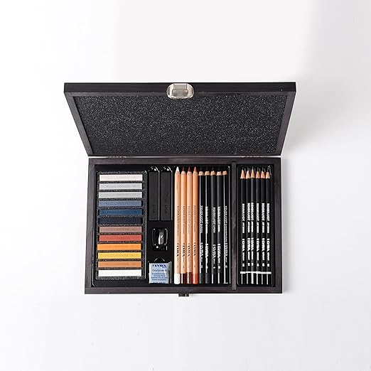 Lyra Drawing 31 Parça Ahşap Kutulu Eskiz Çizim Seti / L2054002
