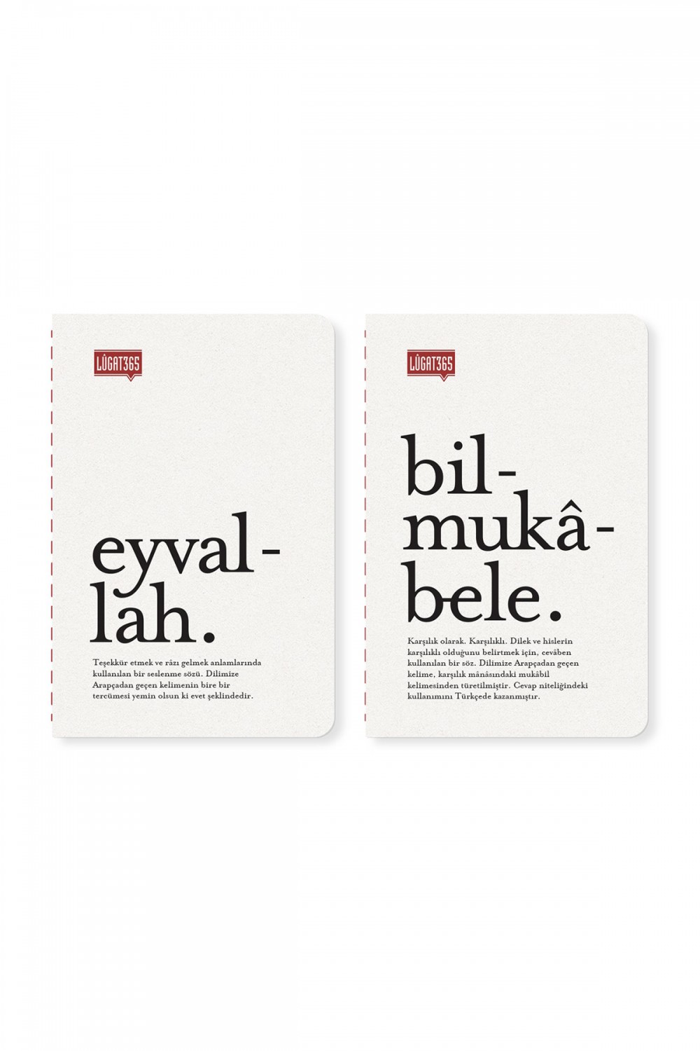Lûgat365 9x13cm İkili Defter Seti Eyvallah-Bimukâbele