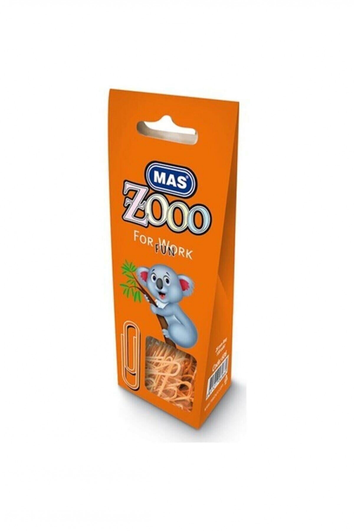 Mas Zoo Renkli 28mm Ataş 100 Ad. - Turuncu (606)