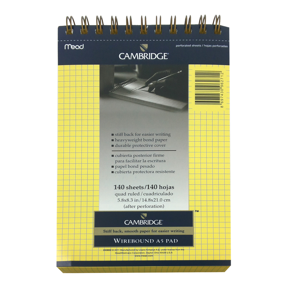 Mead Cambridge A5 Bloknot Çizgili 70 Yaprak Sarı Kağıt Mead Cambridge A5 Bloknot Çizgili 70 Yaprak Sarı Kağıt