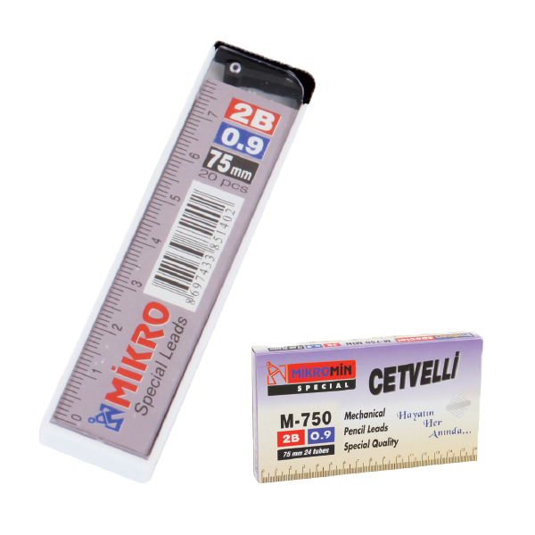 Mikro 0.9mm 2B 75mm Kalem Ucu - 24'lü Kutu Mikro 0.9mm 2B 75mm Kalem Ucu - 24'lü Kutu