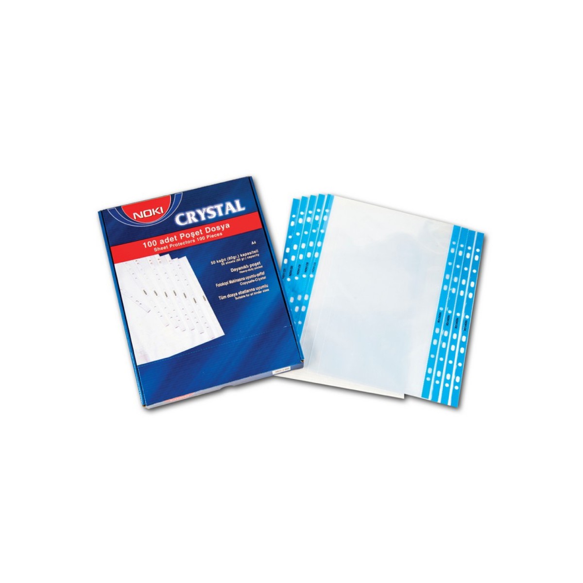 Noki A4 Pp Cristal 100 Lü Poşet Dosya