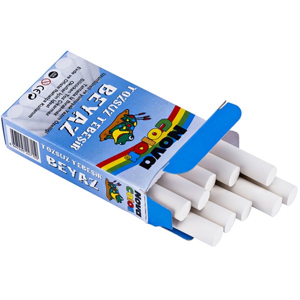 Nova Color Tebeşir 10 Lu Beyaz