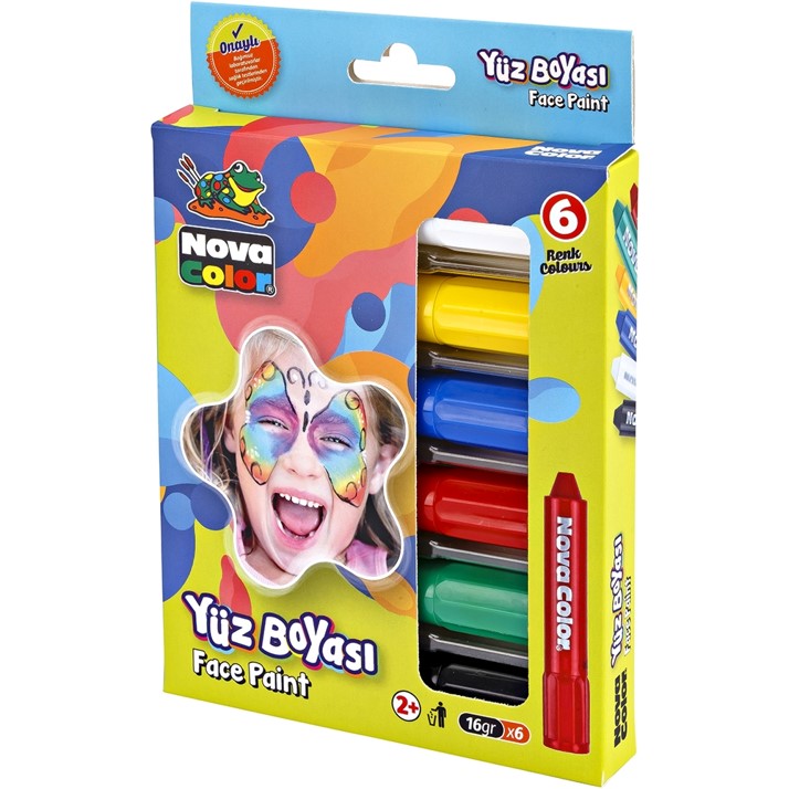 Novacolor Yüz Boyası 6lı Novacolor Yüz Boyası 6lı