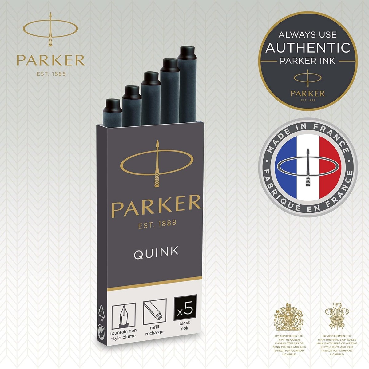 Parker Quink 5'li Dolma Kalem Kartuşu Siyah / 1950382