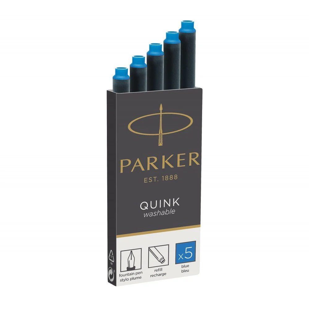 Parker Quink 5'li Dolma Kalem Kartuşu Yıkanabilir Mavi / 1950383