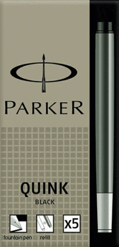 Parker Quink Dolma Kalem Kartuşu 5’li Siyah - Eski Kutu / S0116240