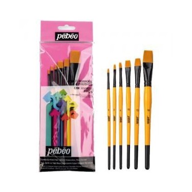 Pebeo 6'lı Karma Fırça Seti - Set 3