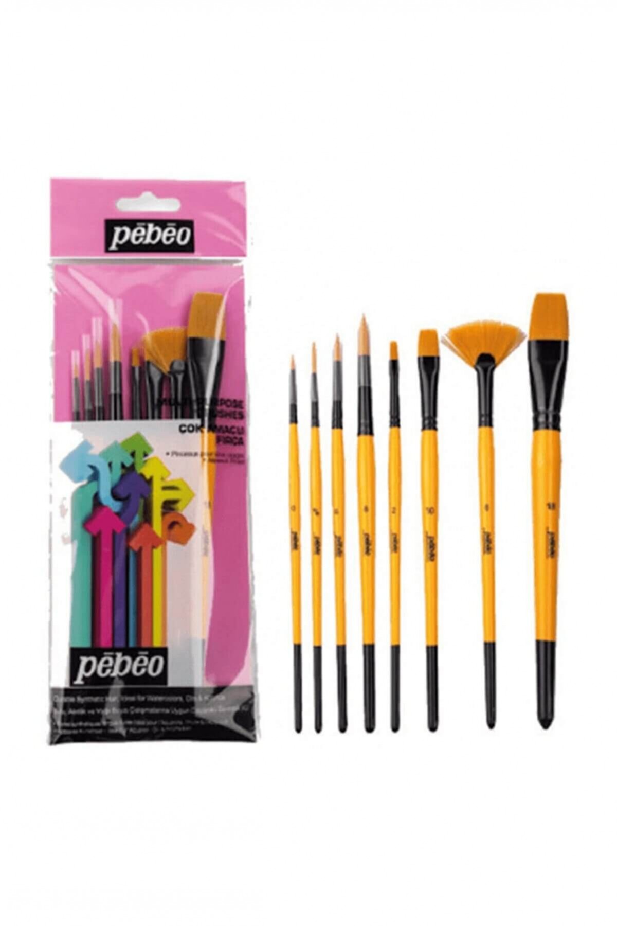 Pebeo 8'li Karma Fırça Seti - Set 4 Pebeo 8'li Karma Fırça Seti - Set 4