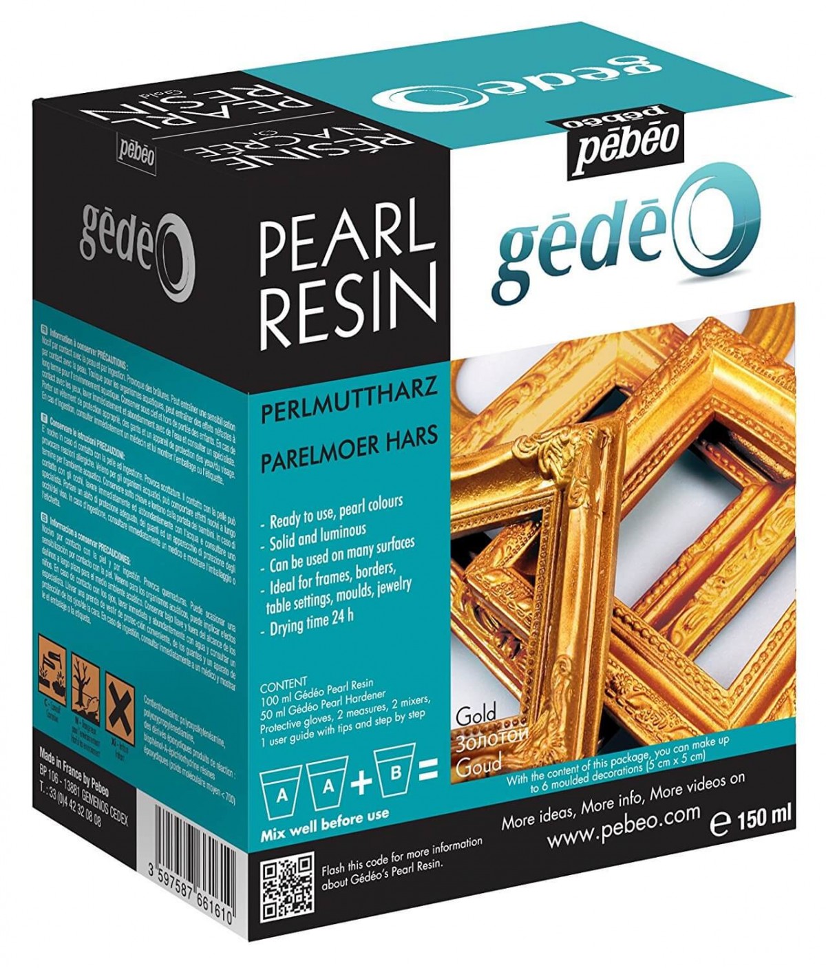 Pebeo Gedeo 150ml Pearl Resine Sedef Reçine Gold