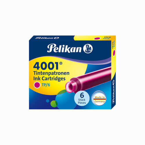 Pelikan 4001 6'lı Kısa Kartuş TP/6 Pembe
