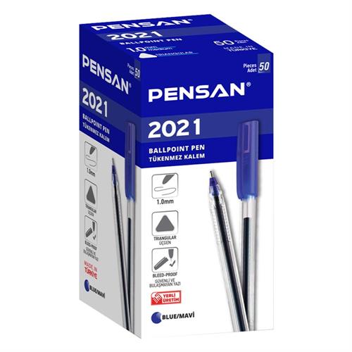 Pensan 2021 Tükenmez Kalem 50'li Kutu - Mavi