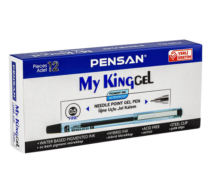 Pensan 6405 My King Jel Kalem 12'li Kutu Siyah