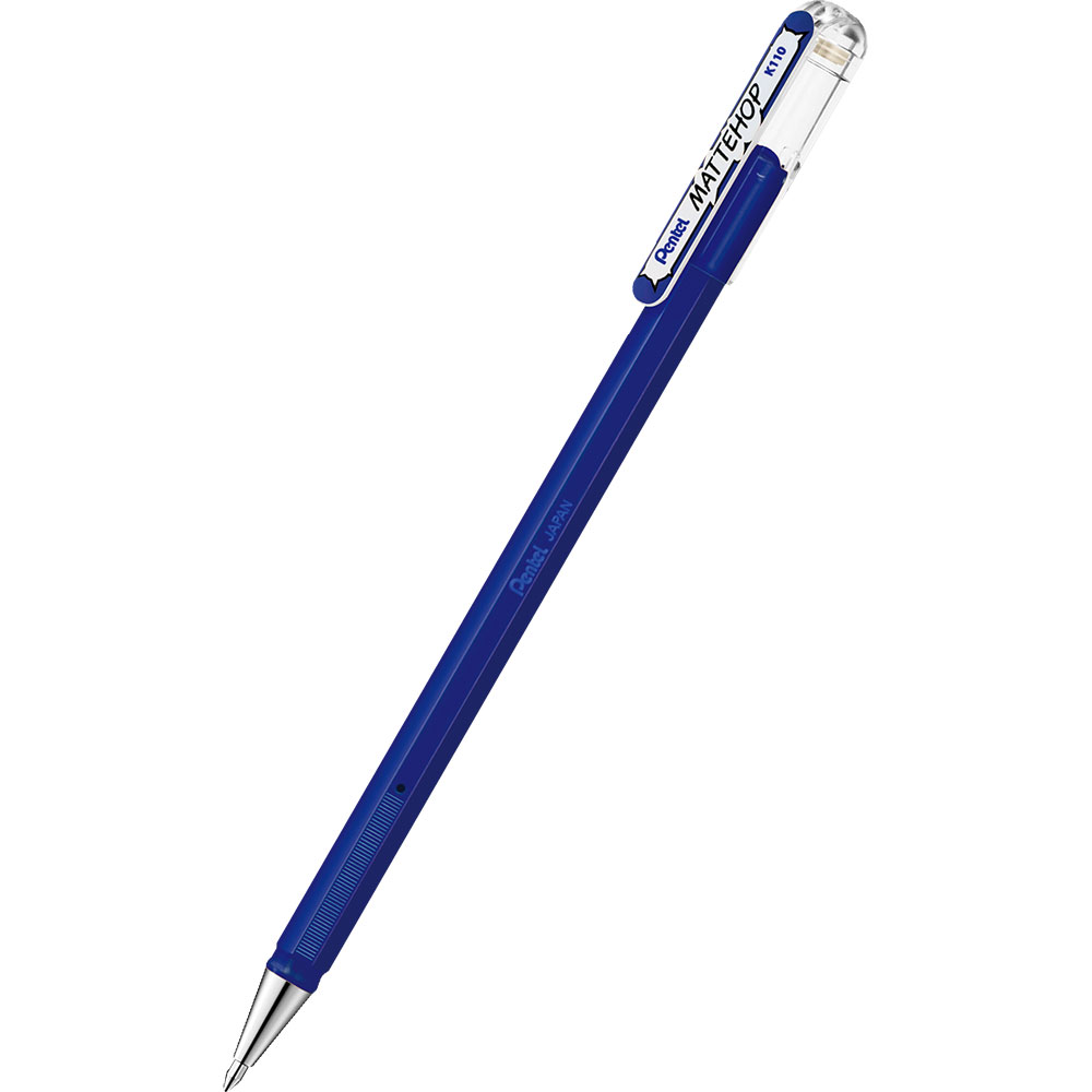 Pentel MatteHop 1.0mm Siyah Kağıda Yazabilen Jel Kalem Mavi