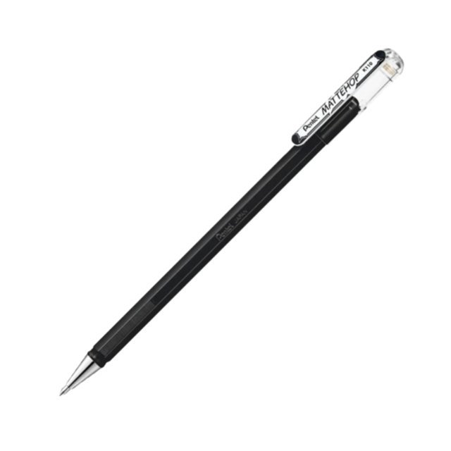 Pentel MatteHop 1.0mm Siyah Kağıda Yazabilen Jel Kalem Siyah