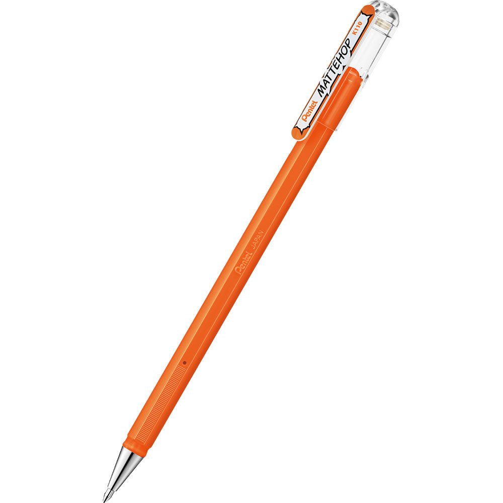 Pentel MatteHop 1.0mm Siyah Kağıda Yazabilen Jel Kalem Turuncu