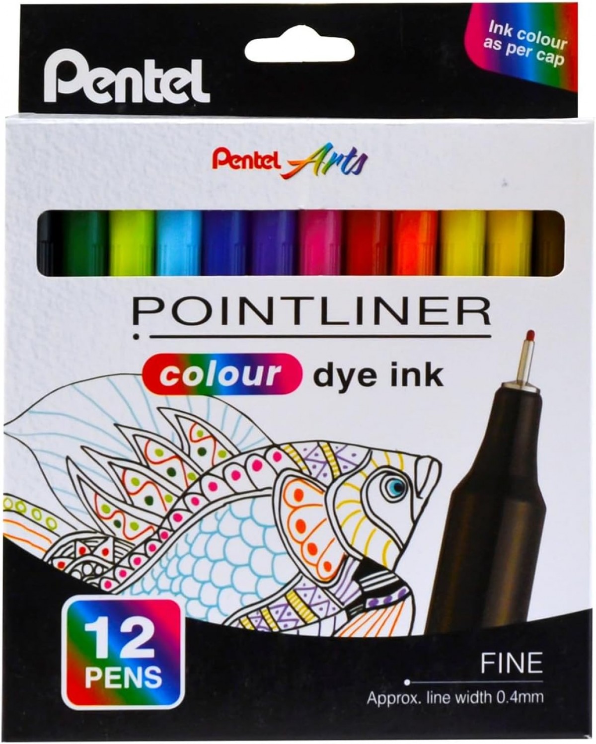 Pentel Pointliner 0.4mm 12'li Fineliner Kalem Seti / S40-12 Pentel Pointliner 0.4mm 12'li Fineliner Kalem Seti / S40-12