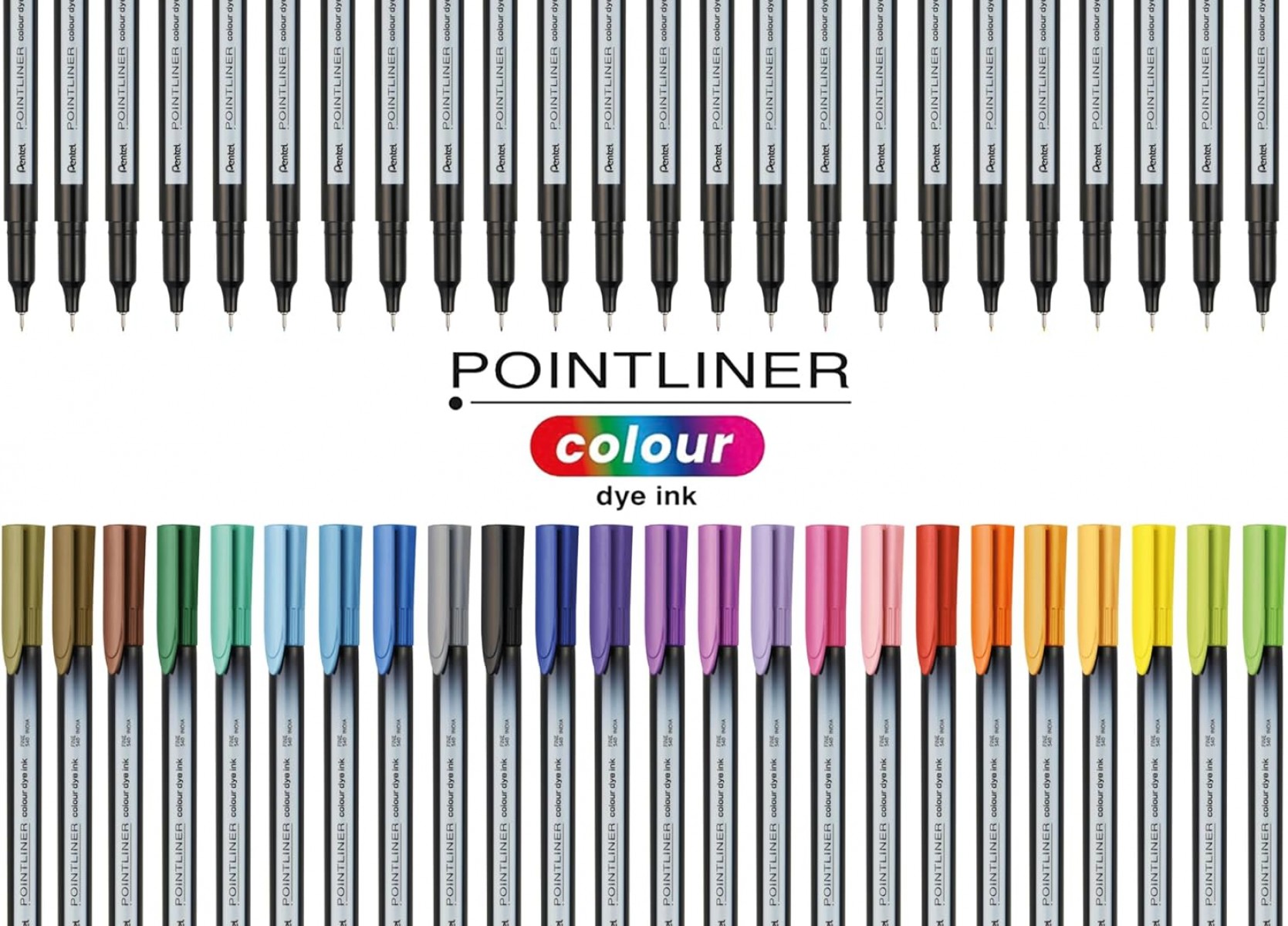 Pentel Pointliner 0.4mm 12'li Fineliner Kalem Seti / S40-12