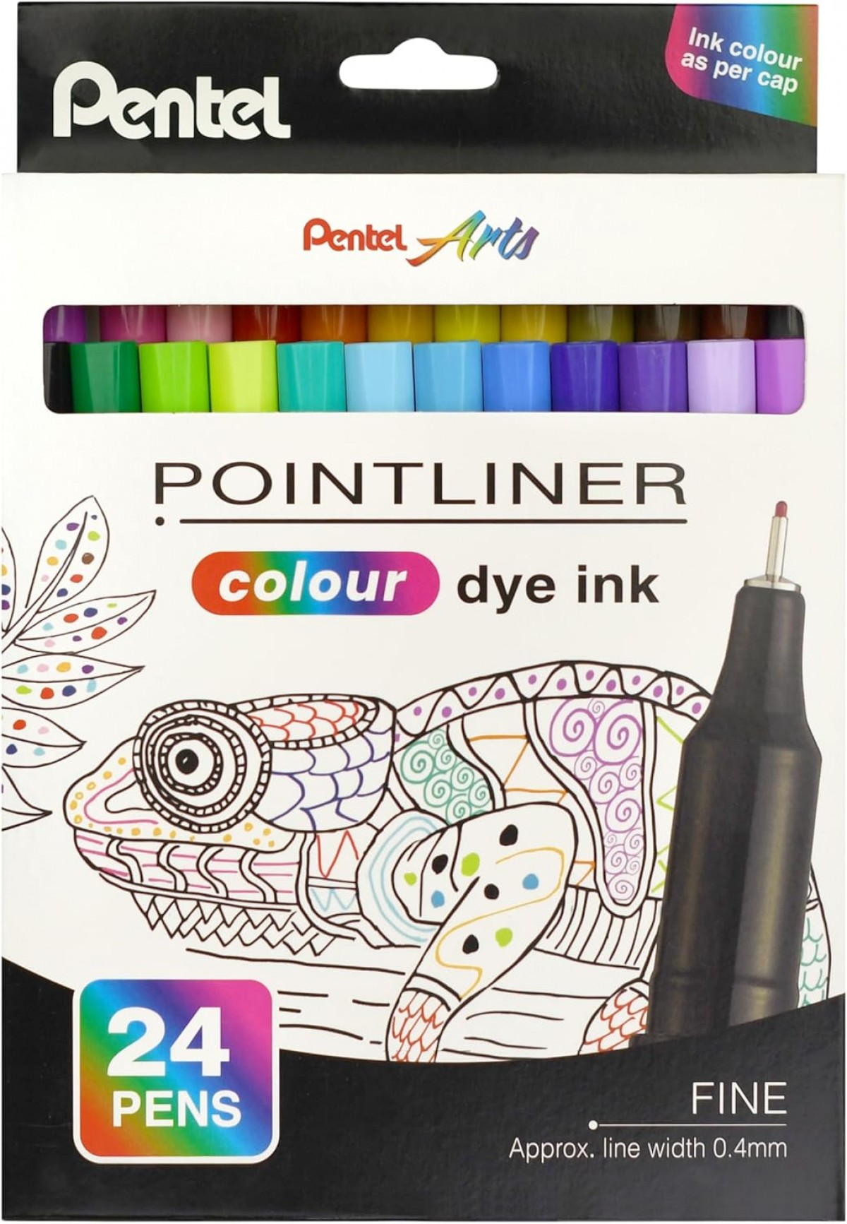 Pentel Pointliner 0.4mm 24'lü Fineliner Kalem Seti / S40-24