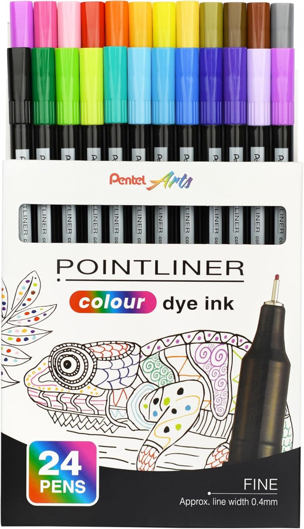 Pentel Pointliner 0.4mm 24'lü Fineliner Kalem Seti / S40-24