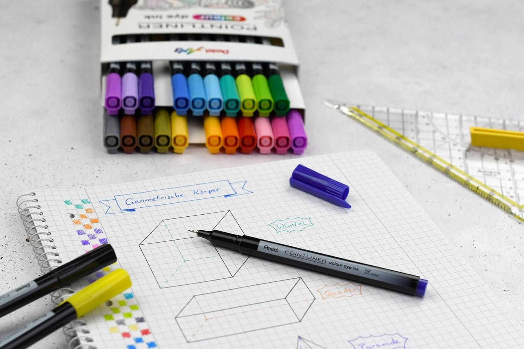 Pentel Pointliner 0.4mm 6'lı Fineliner Kalem Seti / S40-6 Pentel Pointliner 0.4mm 6'lı Fineliner Kalem Seti / S40-6