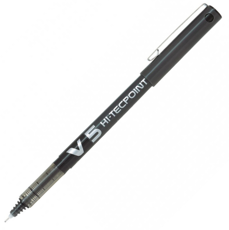 Pilot V5 Hi‑Tecpoint 0.5mm Rollerball Kalem Siyah / BX-V5-B-E Pilot V5 Hi‑Tecpoint 0.5mm Rollerball Kalem Siyah / BX-V5-B-E