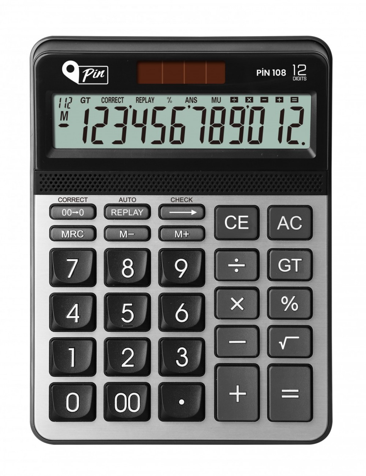 Pin Hesap Makinası Masaüstü 12 Hane/ Pin.108 Pin Hesap Makinası Masaüstü 12 Hane/ Pin.108