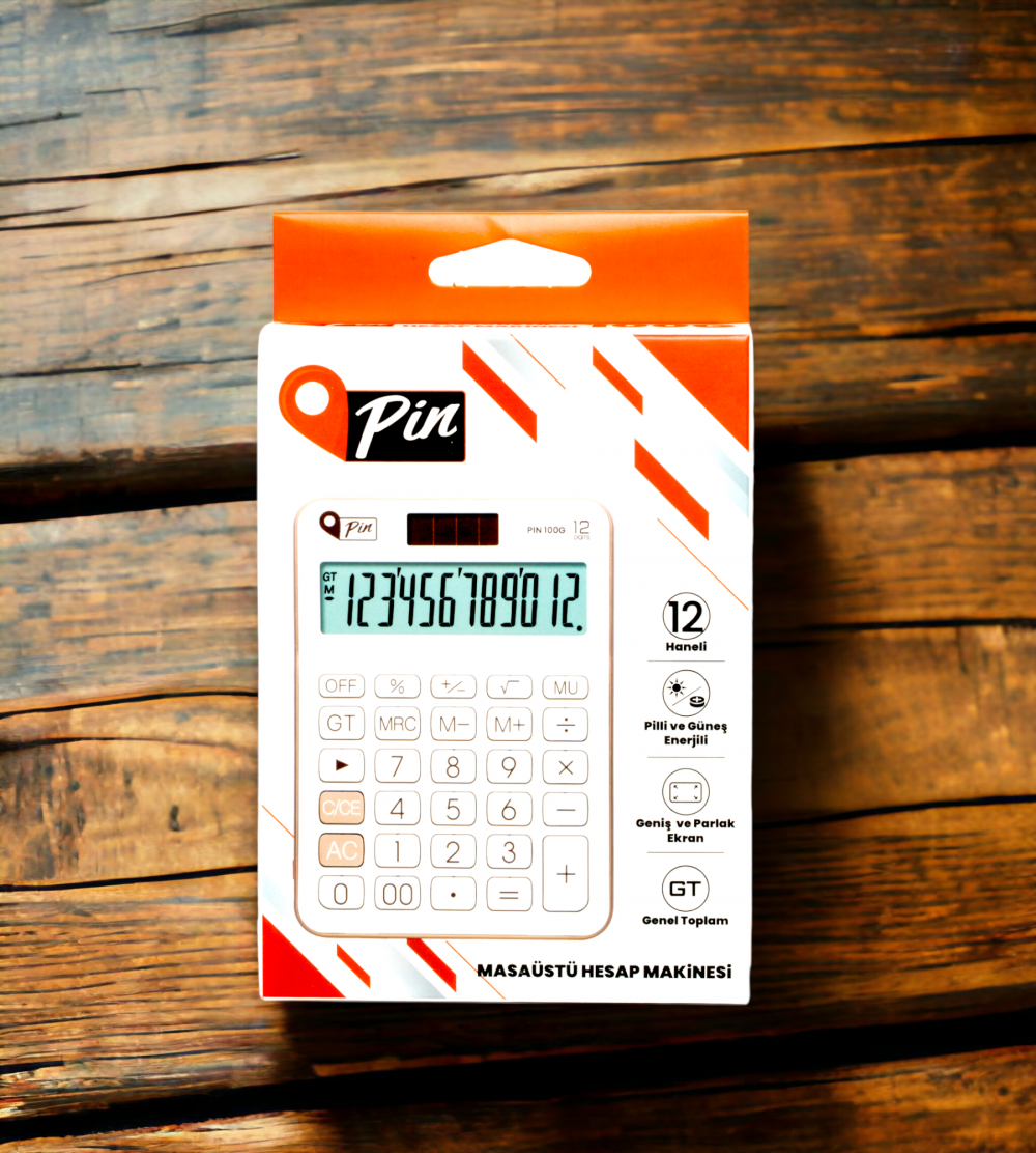 Pin Hesap Makinası Masaüstü Gold /Pin.100G