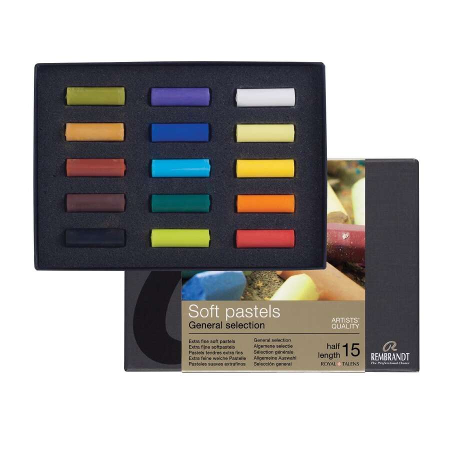 Rembrandt General Selection Soft Pastel 15'li Yarım Boy Toz Pastel Seti / 31823108