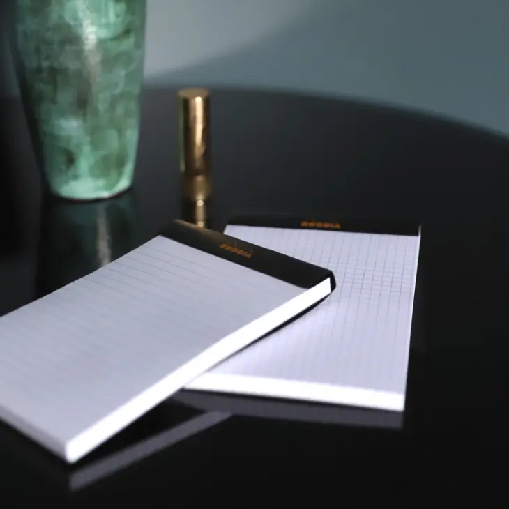 Rhodia Basics A6 80yp Üstten Zımbalı Çizgili Blok Siyah / 136009