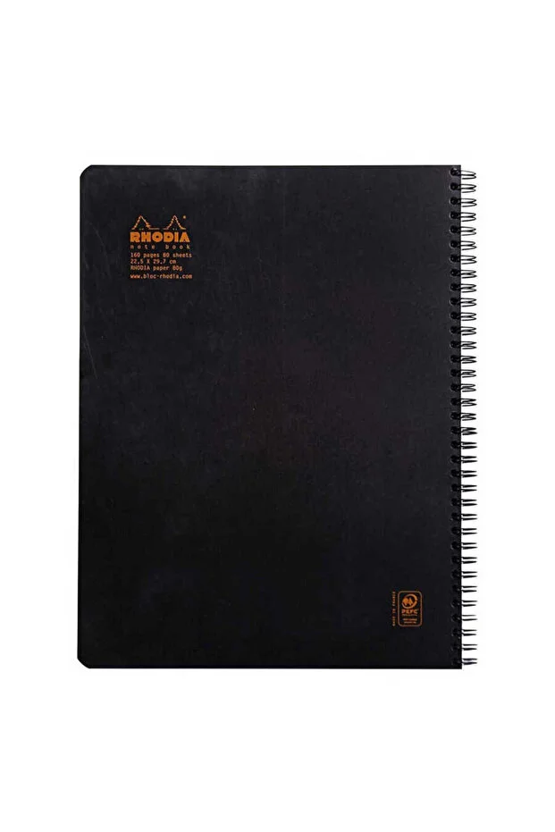 Rhodia Classic A4+ Spiralli Çizgili Defter – Siyah / 193109C Rhodia Classic A4+ Spiralli Çizgili Defter – Siyah / 193109C