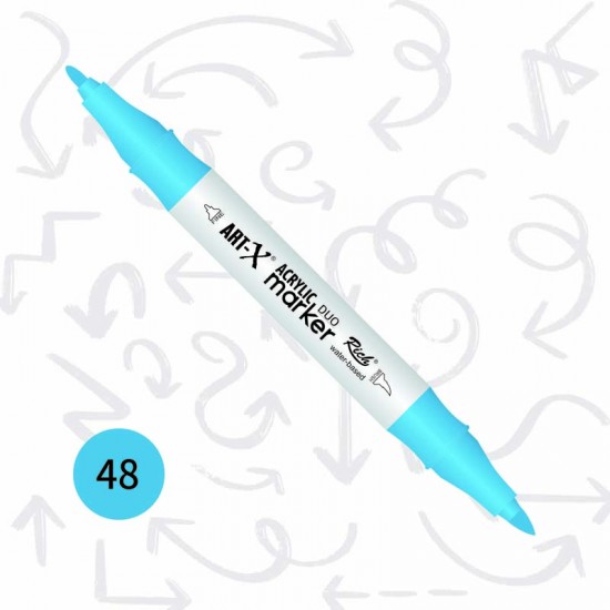 Rich Art-x Çift Uçlu Akrilik Markör No: 48