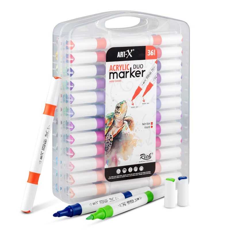 Rich Artx Acrilic Marker Duo 36'lı Akrilik Kalem Seti /