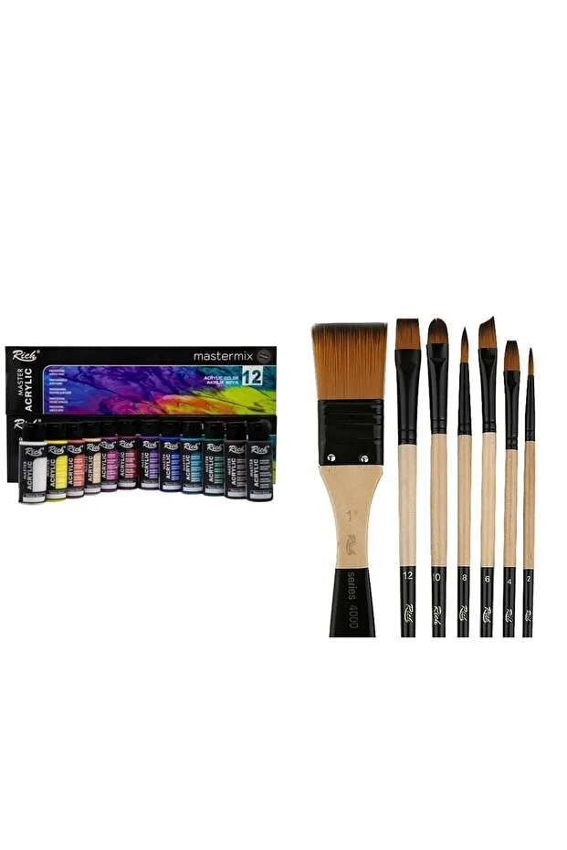 Rich Mastermix 12x60cc CANLI + Rich SET 1 fırça (2 parça) Rich Mastermix 12x60cc CANLI + Rich SET 1 fırça (2 parça)