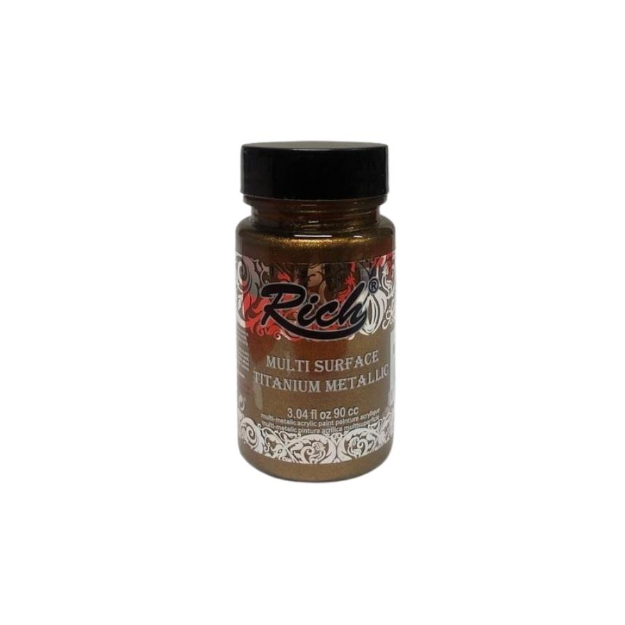 Rich Multi Surface Tatanium Metallic 90cc Tatamyum Metalik Akrilik Boya Maya Gold  / 10621