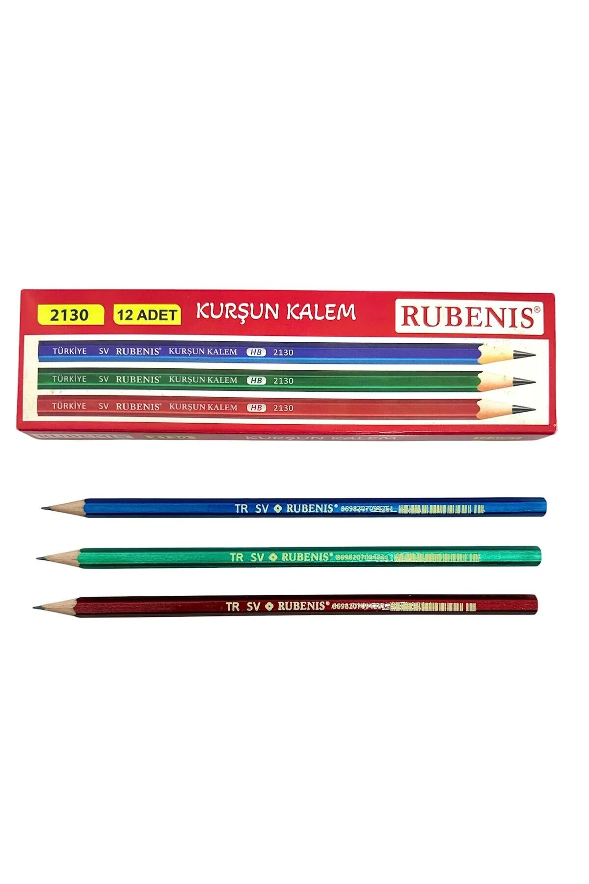 Rubenis 12'li Mercanlı Kurşun Kalem Rubenis 12'li Mercanlı Kurşun Kalem