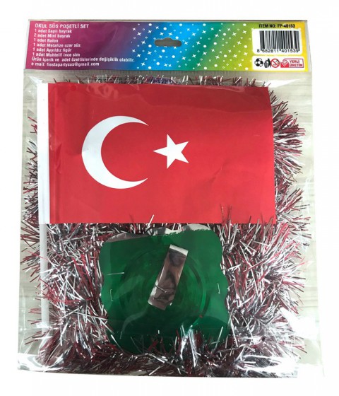 23 Nisan Süs - Bayrak - Balon Okul Kutlama Seti