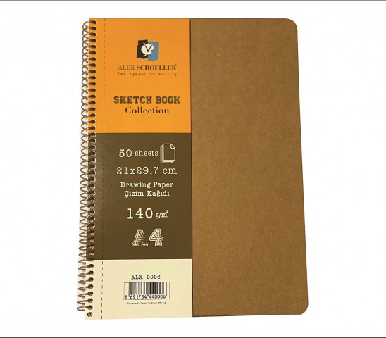 Alex Schoeller Sketchbook Collection A4 140gr 50yp Eskiz Defteri / ALX.0006