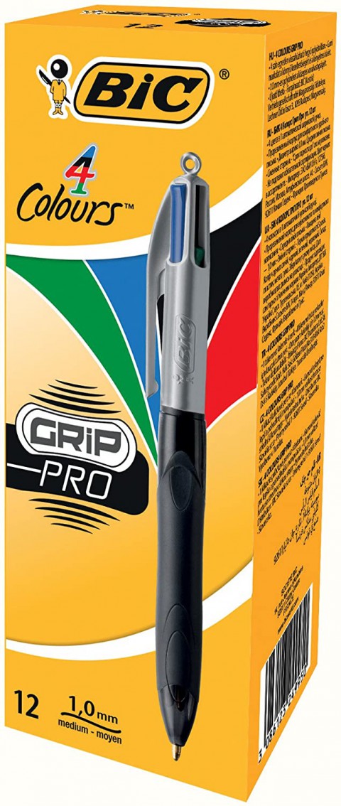 Bic 4 Colour Grip Pro 4 Renkli Tükenmez Kalem