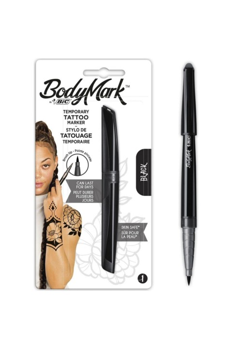 Bic Tatoo Body Mark Geçici Dövme Kalemi Tekli Bilisterli - Siyah