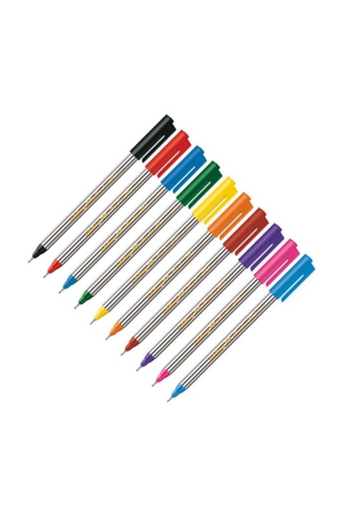 Edding 89 Fineliner Keçe Uçlu Kalem 0.3mm 10 Renk Set