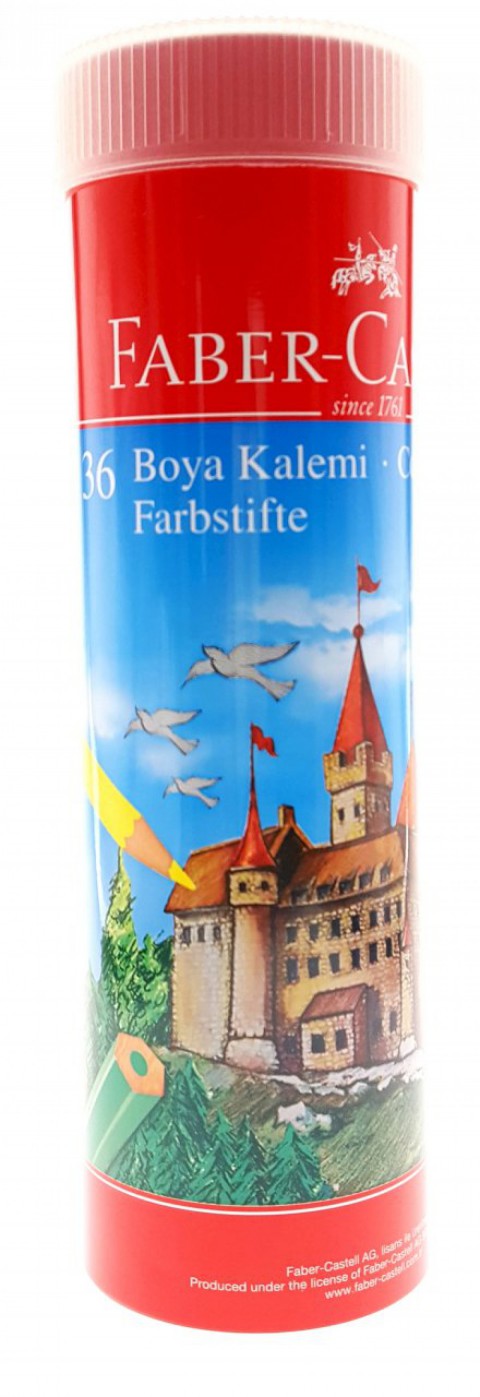 Faber Castell 36 Renk Metal Tüp Kuru Boya Kalemi