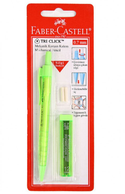 Faber Castell Triclick 0.7mm Versatil Kalem + Uç - Yeşil