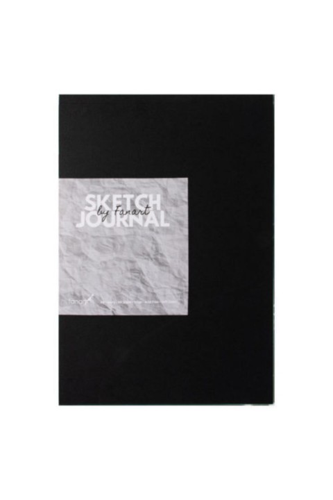 Fanart Sketch Journal (eskiz Defteri) A4 Dikişli 110 Gr Ivory Kağıt- Siyah (B19)