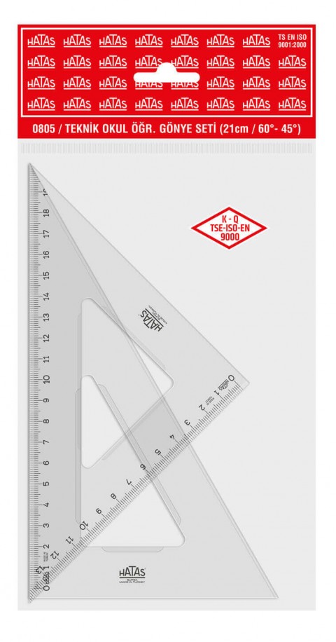 Hatas Teknik Okul Gönye Seti 21cm 0805