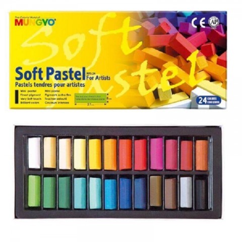 Mungyo 24'lü Yarım Boy Toz Pastel (soft Pastel) Set.MPS-24