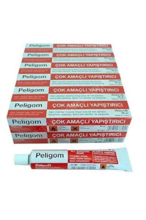 Pelikan Peligom 90 Gr Solventli Sıvı Yapışırıtcı 12'li Paket