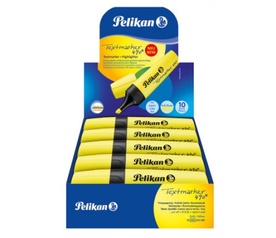 Pelikan 490 Fosforlu Kalem 10'lu Kutu - Sarı